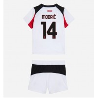 AC Milan Luka Modric #14 Vonkajší Detský futbalový dres 2025-26 Krátky Rukáv (+ trenírky)